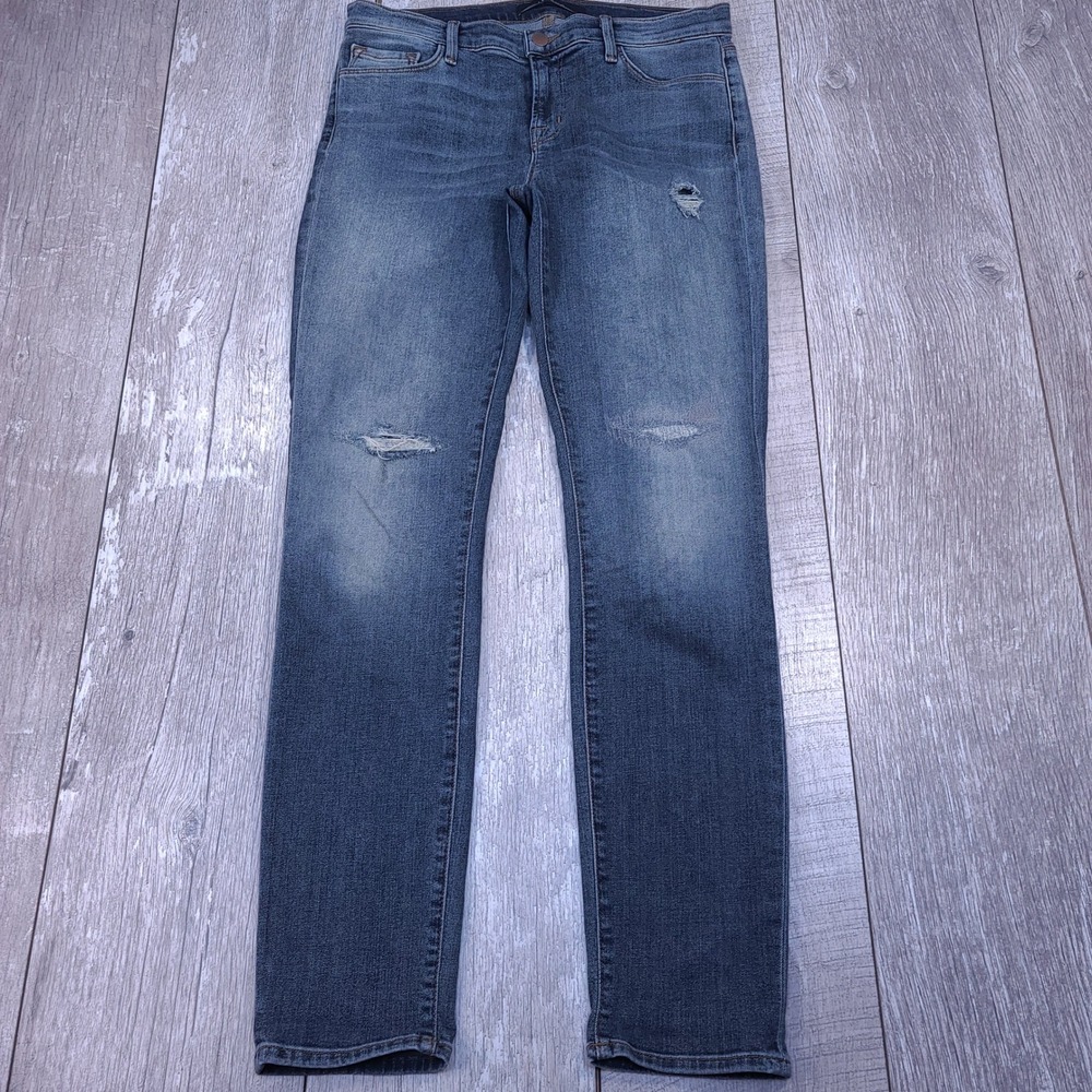 J Brand Jeans Womens Size 28x30 Blue Skinny Leg Distressed Revolution 811C017PR